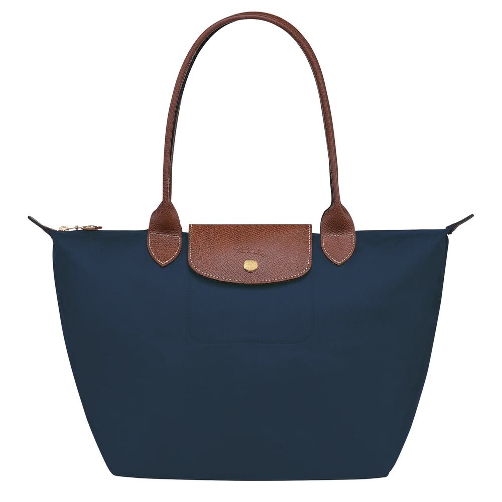 LONGCHAMP Women's Le Pliage Original M Tote bag Navy - Recycled canvas
